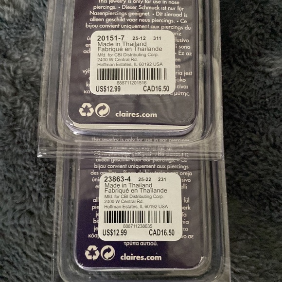 Claire's earring and nose ring bundle NWT - Picture 2 of 2